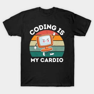 Coding Is My Cardio Funny Coding T-Shirt